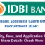 IDBI Bank Specialist Cadre Officer Recruitment 2024