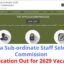 Odisha Sub-ordinate Staff Selection Commission - OSSSC Recruitment 2024