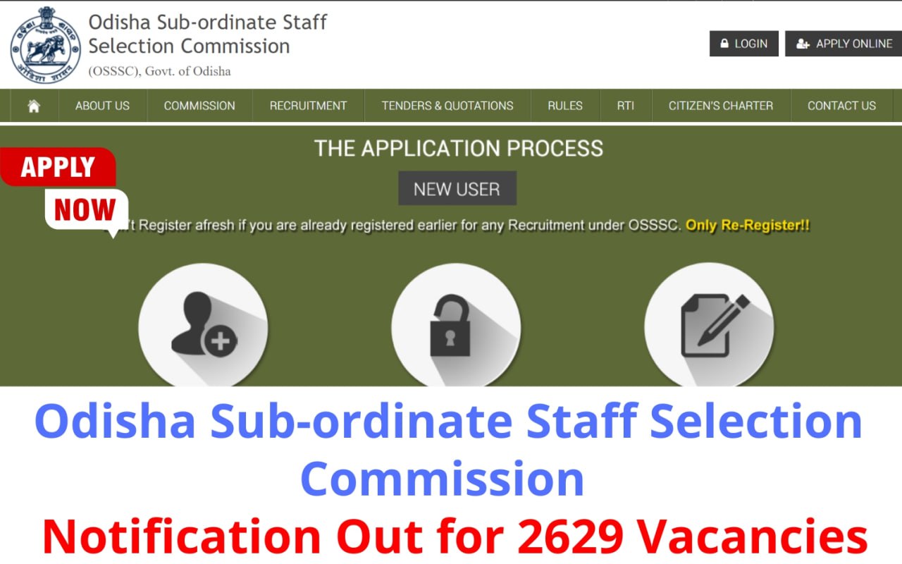 Odisha Sub-ordinate Staff Selection Commission - OSSSC Recruitment 2024