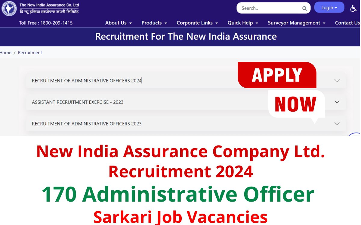 New India Assurance Company Ltd. Recruitment 2024