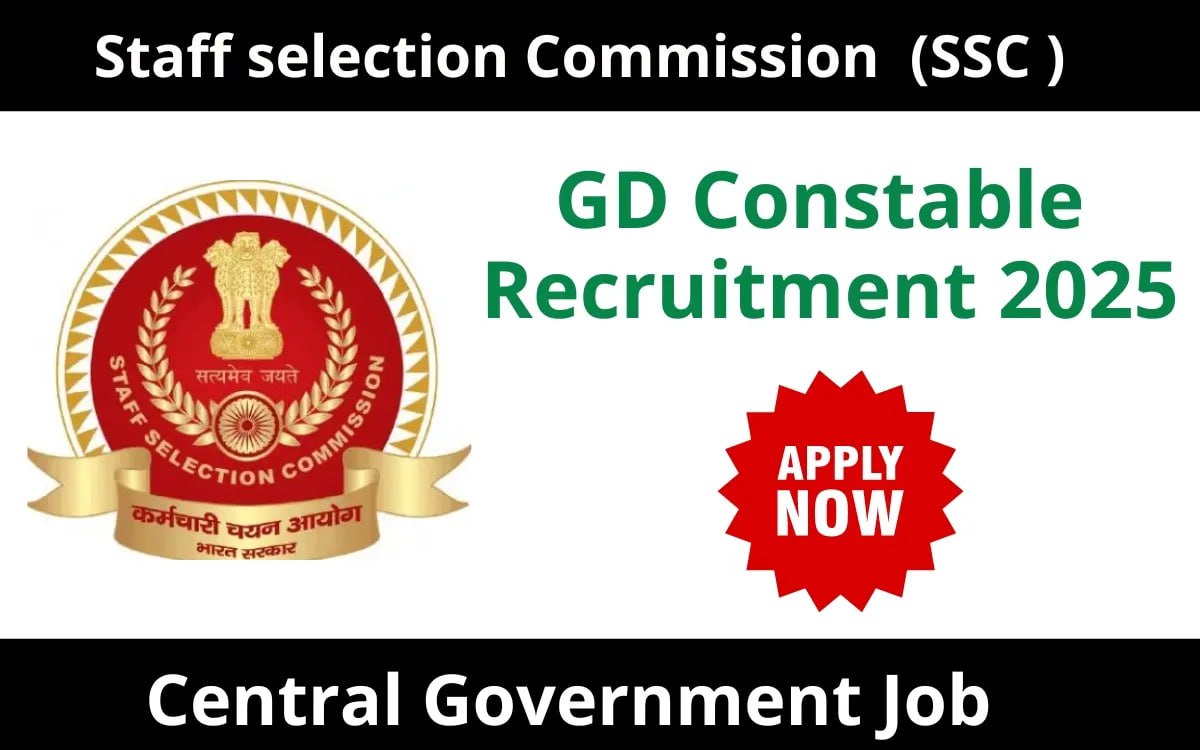 Staff selection Commission GD Constable Recruitment 2025